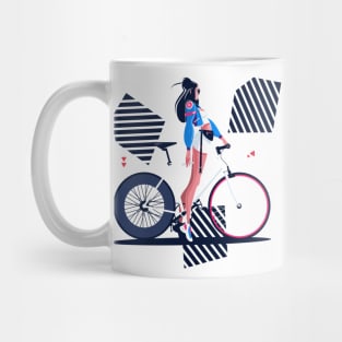 Girl on a bike Mug